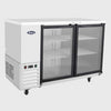 Atosa Stainless Two Glass Door Refrigerated Shallow Depth Back Bar Cooler 48
