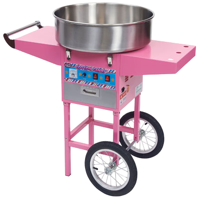Showtime Cotton Candy Machine with Cart Stainless Steel 20-1/2" Diameter