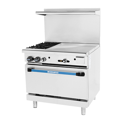 superior-equipment-supply - Turbo Air - Turbo Air 36" Wide Stainless Steel Restaurant Range with 24" Griddle