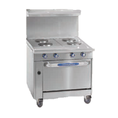 superior-equipment-supply - Imperial - Imperial Stainless Steel Two Round Elements Thermostatic Griddle Open Cabinet 36" Wide Heavy Duty Electric Range