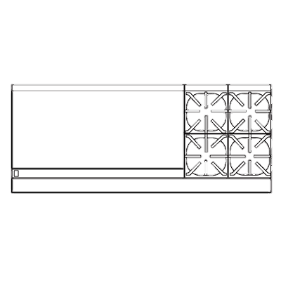 superior-equipment-supply - Imperial - Imperial Stainless Steel Four Burner & Griddle Cabinet Base 72" Wide Gas Restaurant Range