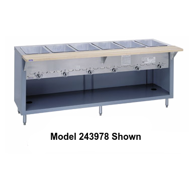 Duke Thurmaduke™ Steamtable Gas Unit 74"W x 36"H x 25.5"D Stainless Steel With Adjusable Feet