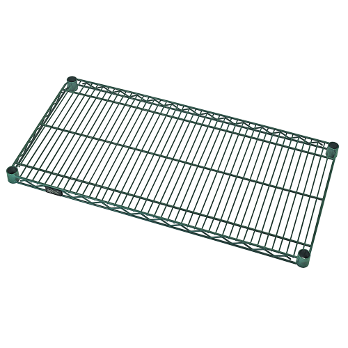 Quantum FoodService Wire Shelving 36"W x 12"D Green Epoxy Finish