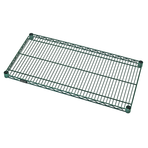 Quantum FoodService Wire Shelving 60"W x 12"D Green Epoxy Finish