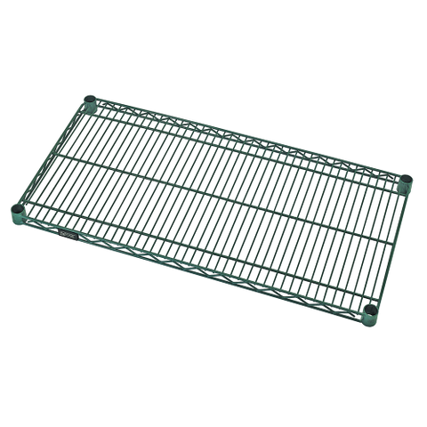 Quantum FoodService Wire Shelving 60"W x 12"D Green Epoxy Finish