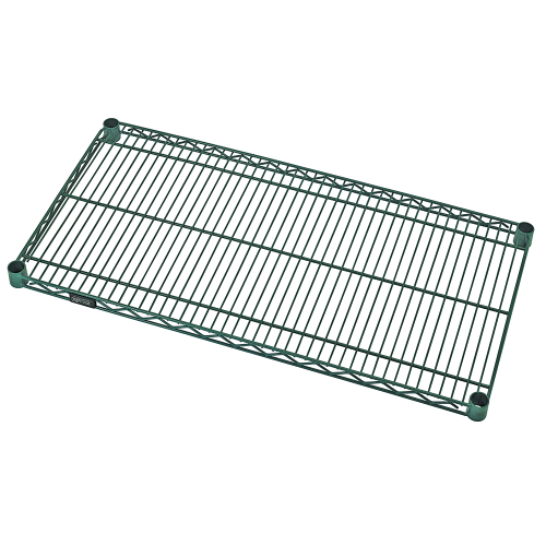 Quantum FoodService Wire Shelving 72"W x 12"D Green Epoxy Finish