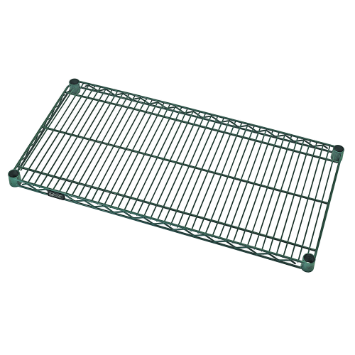 Quantum FoodService Wire Shelving 24"W x 14"D Green Epoxy Finish