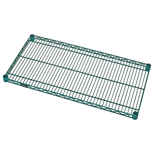 Quantum FoodService Wire Shelving 36"W x 14"D Green Epoxy Finish