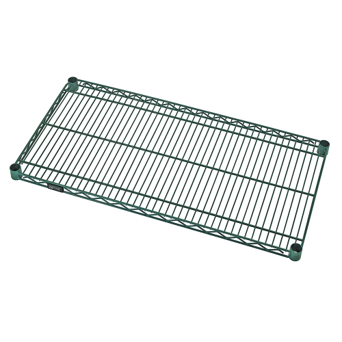 Quantum FoodService Wire Shelving 54"W x 14"D Green Epoxy Finish