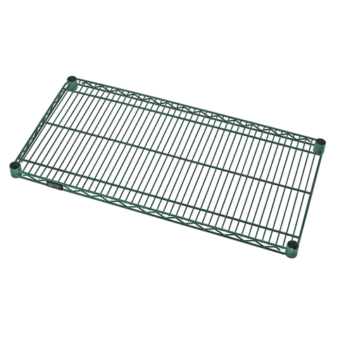 Quantum FoodService Wire Shelving 54"W x 14"D Green Epoxy Finish