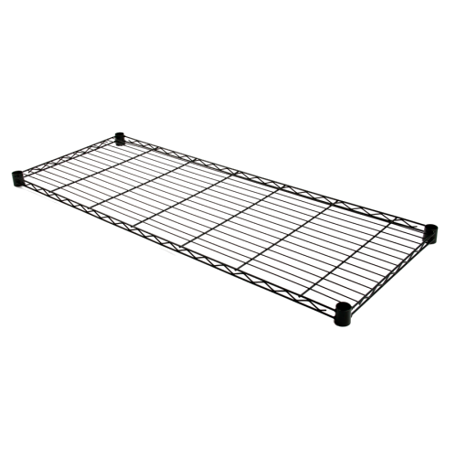 Quantum FoodService Wire Shelving 48"W x 18"D Black Epoxy Finish