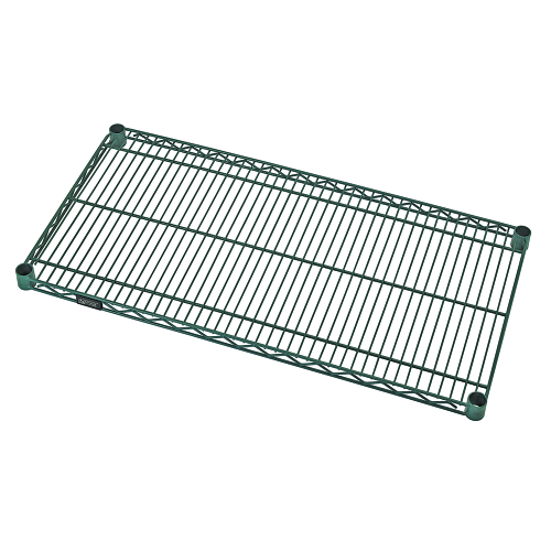 Quantum FoodService Wire Shelving 24"W x 21"D Green Epoxy Finish