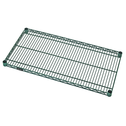 Quantum FoodService Wire Shelving 36"W x 21"D Green Epoxy Finish