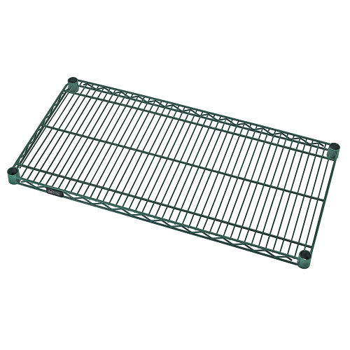 Quantum FoodService Wire Shelving 42"W x 21"D Green Epoxy Finish