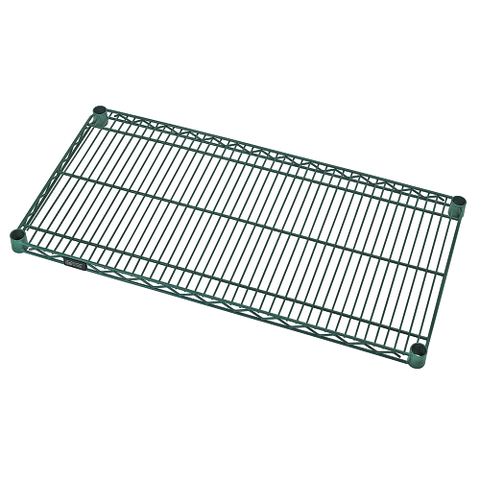 Quantum FoodService Wire Shelving 42"W x 21"D Green Epoxy Finish
