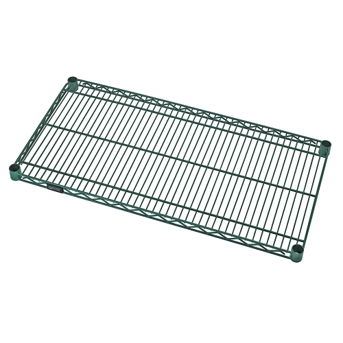 Quantum FoodService Wire Shelving 48"W x 21"D Green Epoxy Finish