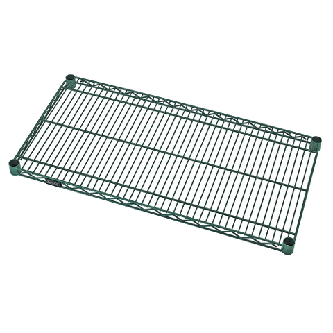 Quantum FoodService Wire Shelving 48"W x 21"D Green Epoxy Finish