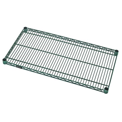 Quantum FoodService Wire Shelving 72"W x 21"D Green Epoxy Finish