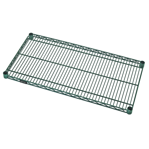Quantum FoodService Wire Shelving 72"W x 21"D Green Epoxy Finish