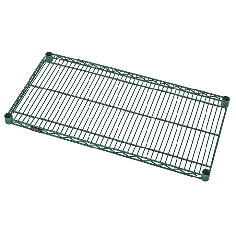 Quantum FoodService Wire Shelving 30"W x 24"D Green Epoxy Finish