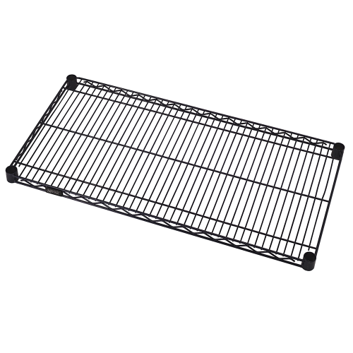 Quantum FoodService Wire Shelving 72"W x 24"D Black Epoxy Finish