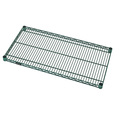 Quantum FoodService Wire Shelving 48"W x 30"D Green Epoxy Finish