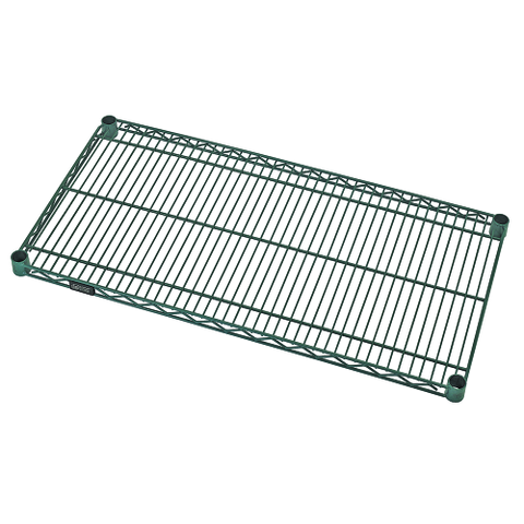 Quantum FoodService Wire Shelving 36"W x 36"D Green Epoxy Finish