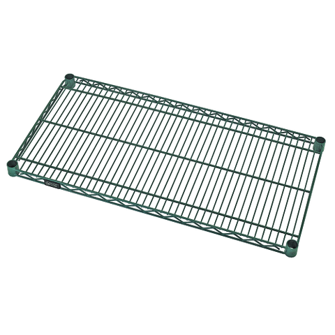 Quantum FoodService Wire Shelving 48"W x 36"D Green Epoxy Finish