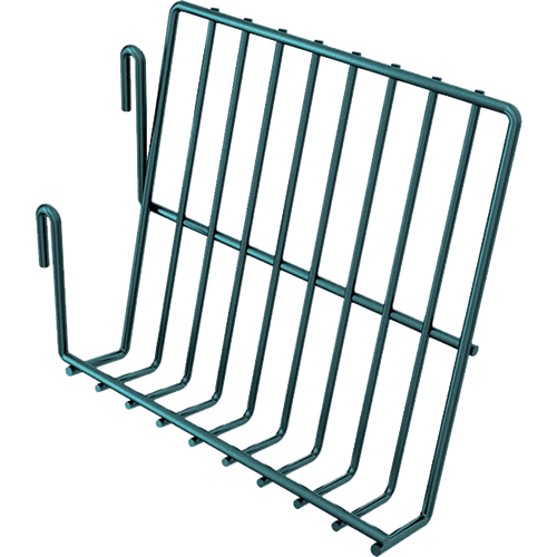 Quantum FoodService Wire Shelving Book Holder 8-3/4"W Green Epoxy Finish