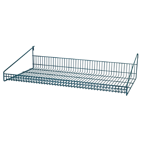 Quantum FoodService Wire Shelving 35"W x 7.5"H Green Epoxy Finish