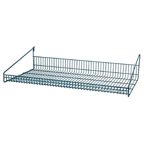 Quantum FoodService Wire Shelving 35"W x 19.25"D Green Epoxy Finish