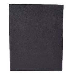 Menu Cover Double Gray Leather-Like Holds 8-1/2" x 11" Paper