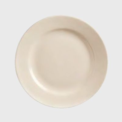 World Tableware Rolled Edge Plate Cream White 10.5"