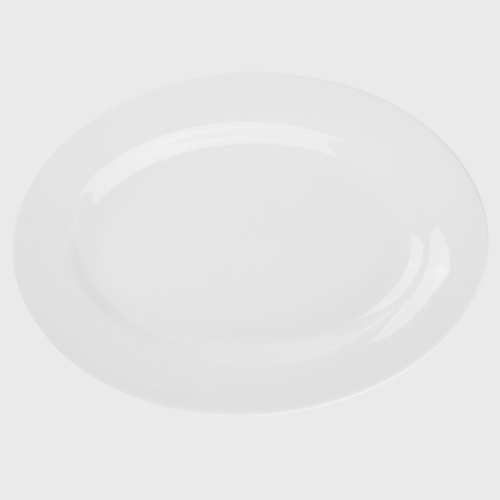 World Tableware Rolled Edge Platter Bright White 9.75" - 24/Case
