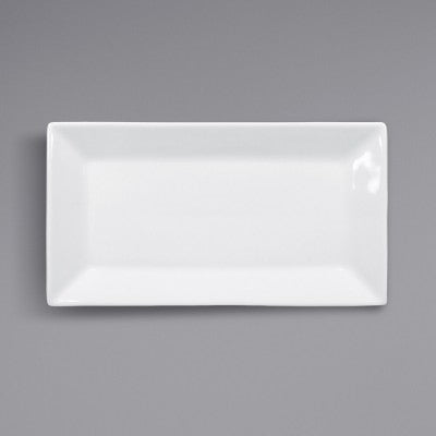 Acopa Rectangular Platter Bright White 10" - 24/Case
