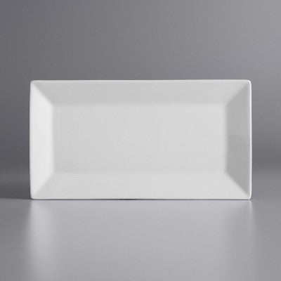 Acopa Rectangle Platter Bright White 13" - 12/Case
