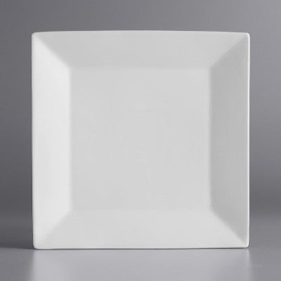 Acopa Square Plate Bright White 10" - 12/Case