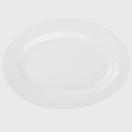 World Tableware Rolled Edge Platter Bright White 11.75"