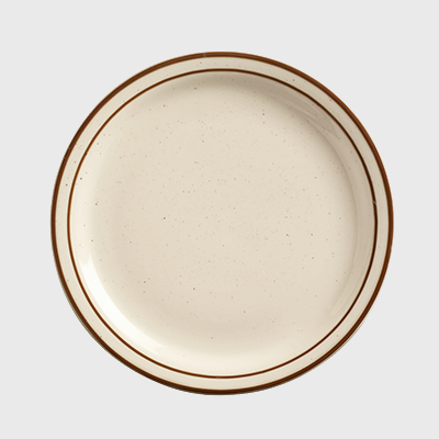 World Tableware Narrow Rim Plate Desert Sand Stoneware 6.5"