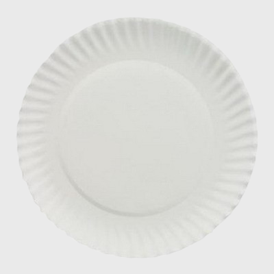 White 6" Paper Plate - 1000/Case
