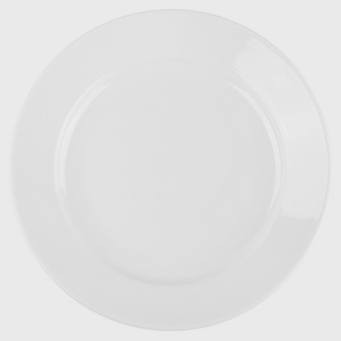 World Tableware Rolled Edge Plate Bright White 6.25"