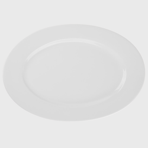 World Tableware Rolled Edge Platter Bright White 15.5"