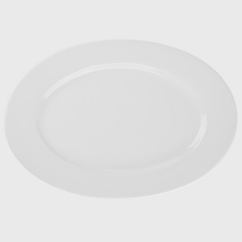World Tableware Rolled Edge Platter Bright White 15.5"