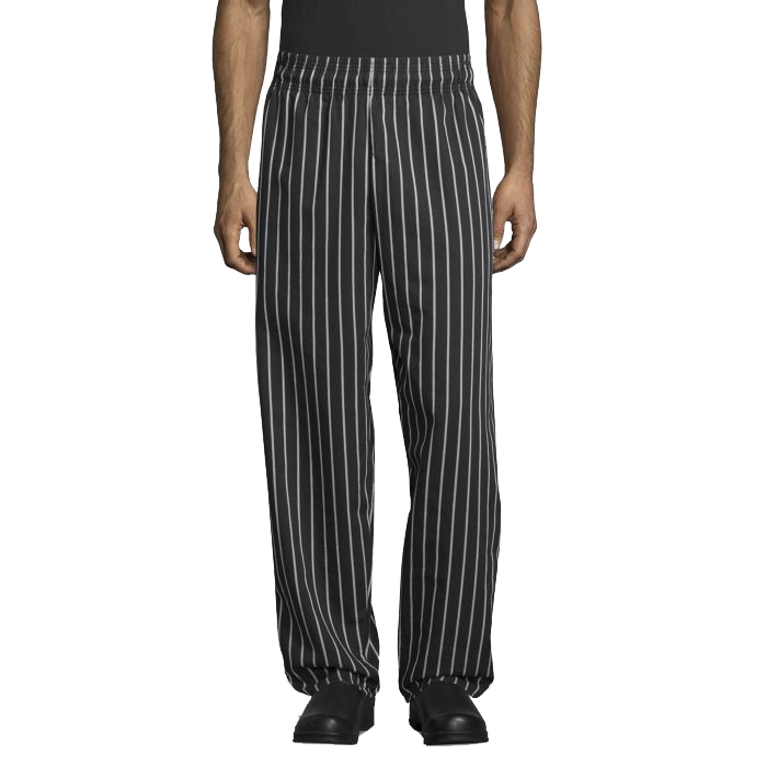 Uncommon Threads Chef Pants XL Chalkstripe Pattern Unisex 65/35 Yarn-Dyed Poly/Cotton Twill