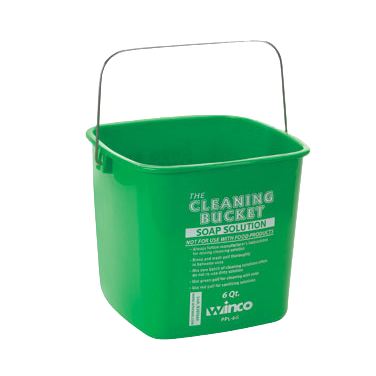 Cleaning Bucket for Soap Solution Green Polypropylene 6 qt.