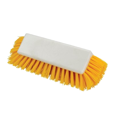 Floor Scrub Brush Yellow Polypropylene Bristles PVC Head (Head Only) 12"