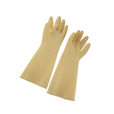 Gloves Yellow Natural Latex Small
