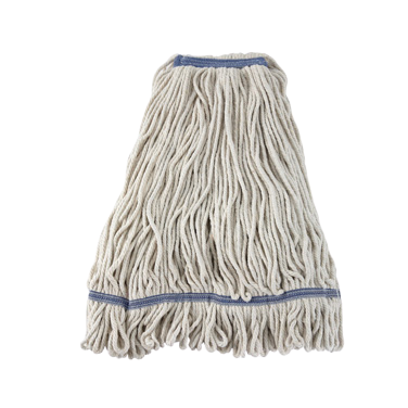 Wet Mop Head Loop End 32 oz. 4-Ply Poly Cotton Blend Yarn White