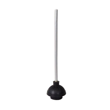 Toilet Plunger Rubber with Wood Handle 19"