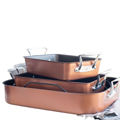 Nordic Ware Medium Roaster 12.13" x 7.88" x 2.63" Copper Brown Aluminized Steel